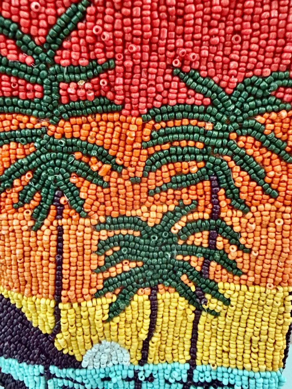 Urban Outfitters Beaded Sunset Palm Crossbody Bag New